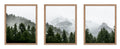 Poster Master 3-Piece Photograph Poster - Modern Print - Landscape, Green Mountain, Forrest, Wilderness, Trees - Gift for Nature