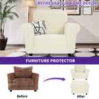 Znsayotx Super Stretch Chair Slipcover (31'-46'), New Striped Sofa Chair Covers For Living Room, Dogs Pet Friendly Anti-Slip Chair Protector Spandex Armchair Slipcovers (Beige, Chair)