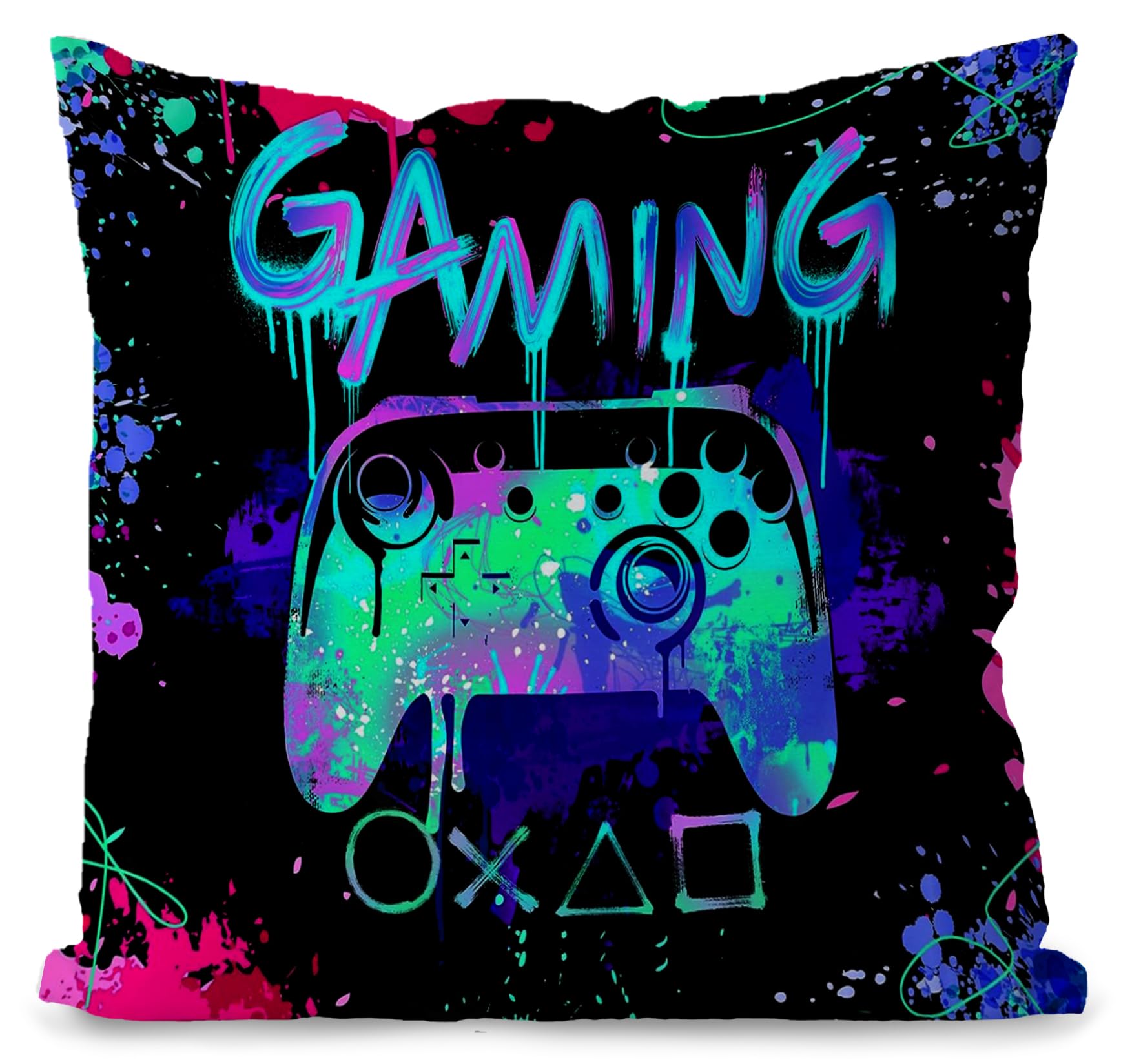 Likjad Gaming Pillow Covers,Gamer Pillow Covers 18X18,Gamer Room Decor For Boys,Gaming Room Decor, Boys Room Decor,Gaming Decor