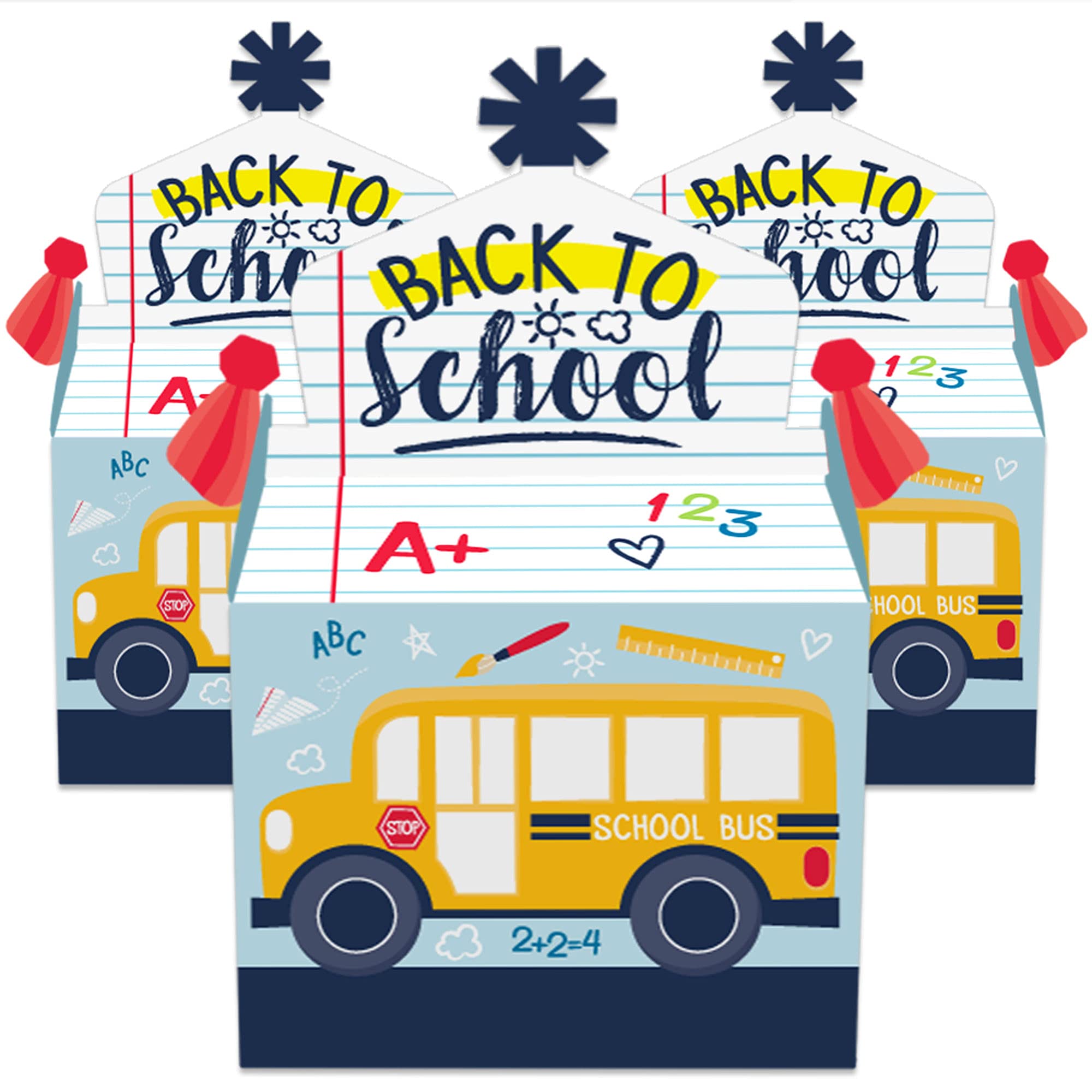 Big Dot Of Happiness Back To School - Treat Box Party Favors - First Day Of School Classroom Decorations Goodie Gable Boxes - Se