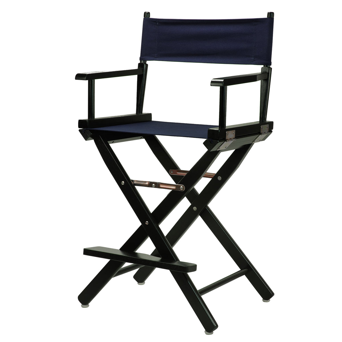 Casual Home 24&quot; Director'S Chair Black Frame-With Navy Canvas, Counter Height