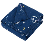 Hosukko Weighted Blanket - Weighted Blanket 3 Lbs Navy Starry Sky Heavy Blanket - Small Size Bresthable Blanket(36 * 48 Inches,