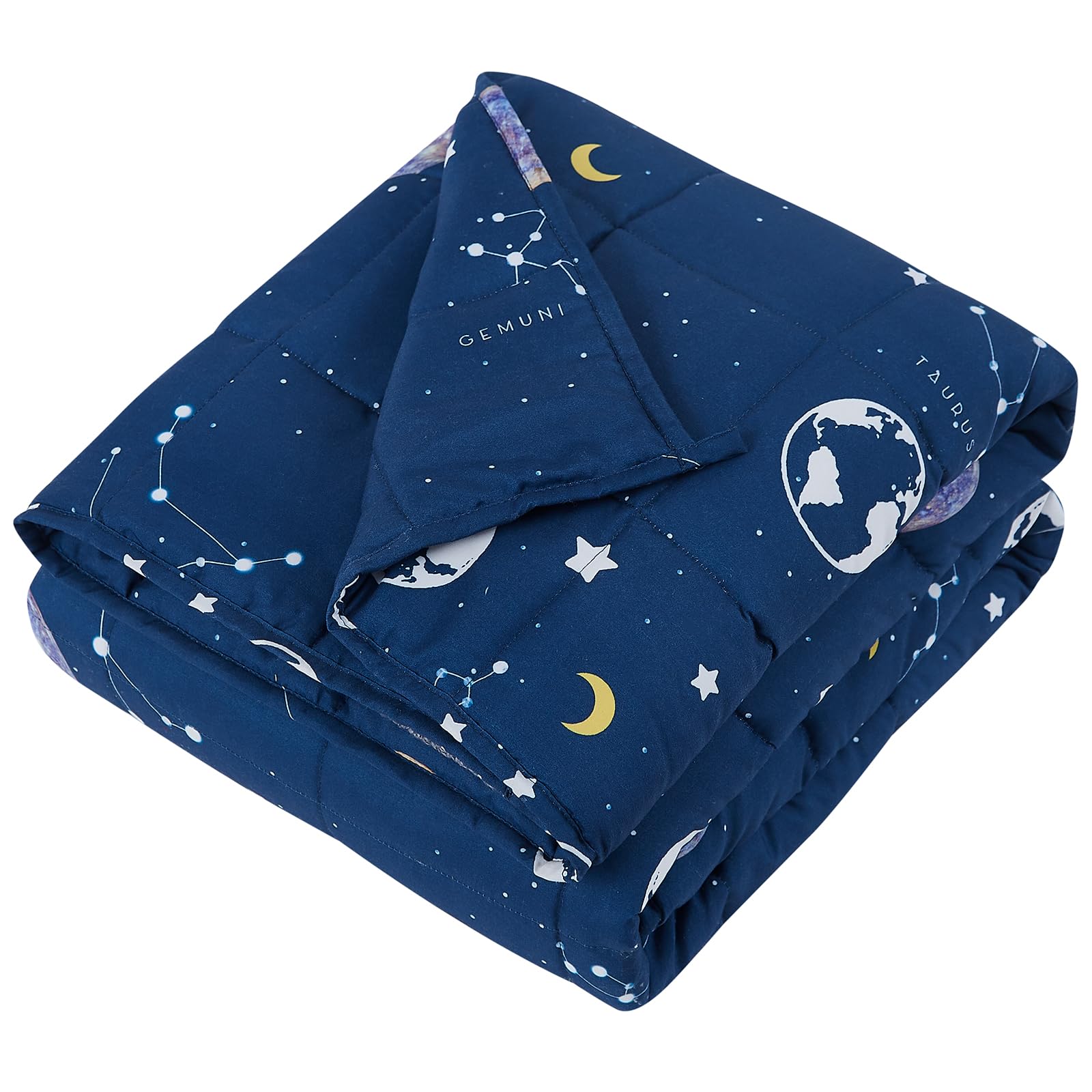 Hosukko Weighted Blanket - Weighted Blanket 3 Lbs Navy Starry Sky Heavy Blanket - Small Size Bresthable Blanket(36 * 48 Inches,