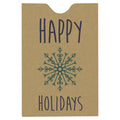Luxpaper Credit Card Sleeves | 2 3/8' X 3 1/2' | Happy Holidays - Grocery Bag Brown | 70Lb. Text | 250 Qty