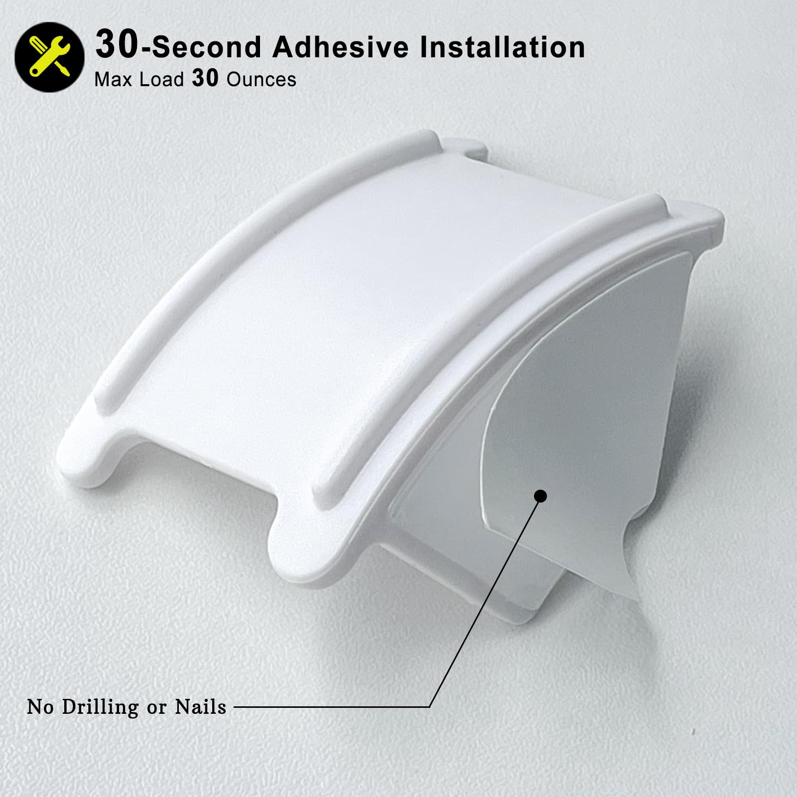 Etowifa 16 Pack Adhesive Hat Organizer Rack For Baseball Caps, Hat Hanger Floating Display For Wall, Over Door And Closet, No-Dr