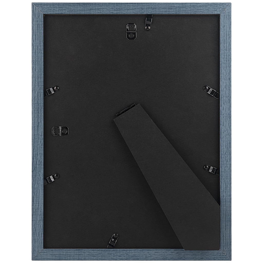 Golden State Art, 9X12 Picture Frame With Mat For 6X8 - High Definition Glass Wall Mounting Horizontal Vertical Display (Blue, 1