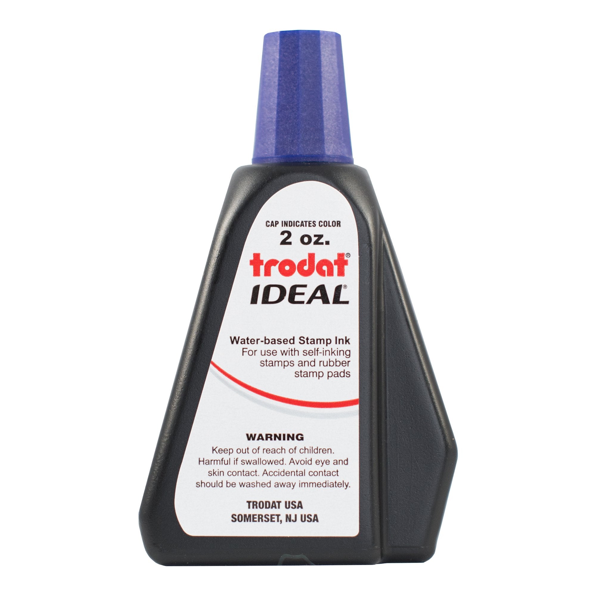 Trodat 53217 Ideal Premium Replacement Ink For Use With Most Self Inking And Rubber Stamp Pads, 2 Oz., Violet