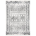 SAFAVIEH Tulum Collection Accent Rug - 2 x 5, Ivory & Black, Moroccan Boho Distressed Design, Non-Shedding & Easy Care, Ideal 
