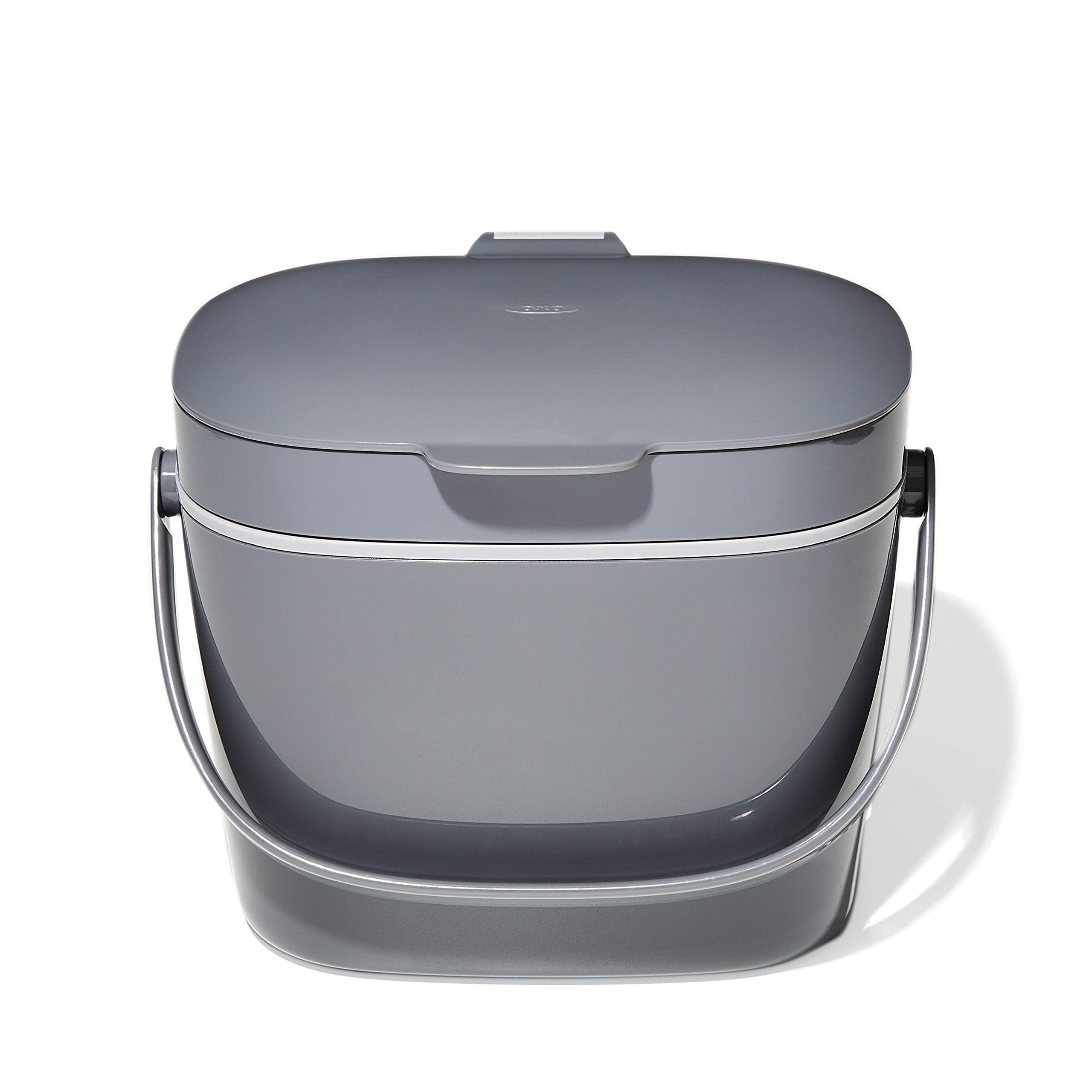 OXO Good Grips EASY-CLEAN COMPOST BIN - CHARCOAL - 1.75 GAL/6.62 L, Plastic, 8.3L x 10.15W x 12H