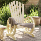 vidaXL Patio Adirondack Chair-Brown Solid Fir Wood-Ergonomic Outdoor Seating for Garden, Deck, Poolside-24.8”Wx39”H