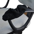 Baotongle Black Polyester Elastic Stretch Chair Arm Covers, Machine Washable Office Chair Armrest Covers (Set Of 2)