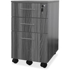 Safco Mayline Mnbbflgs Medina 3-Drawer Lockable Mobile File Cabinet, 26.75"H, Gray Steel Laminate