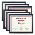 Giftgarden 8.5x11 Picture Frames Diploma Certificate Document Award 8.5 x 11 Frame Black, Wall or Tabletop, Set of 6