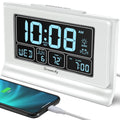 DreamSky Alarm Clocks for Bedrooms with Battery Backup, Auto Set Digital Clock with Date and Day of Week, 5 Inch Large Display w