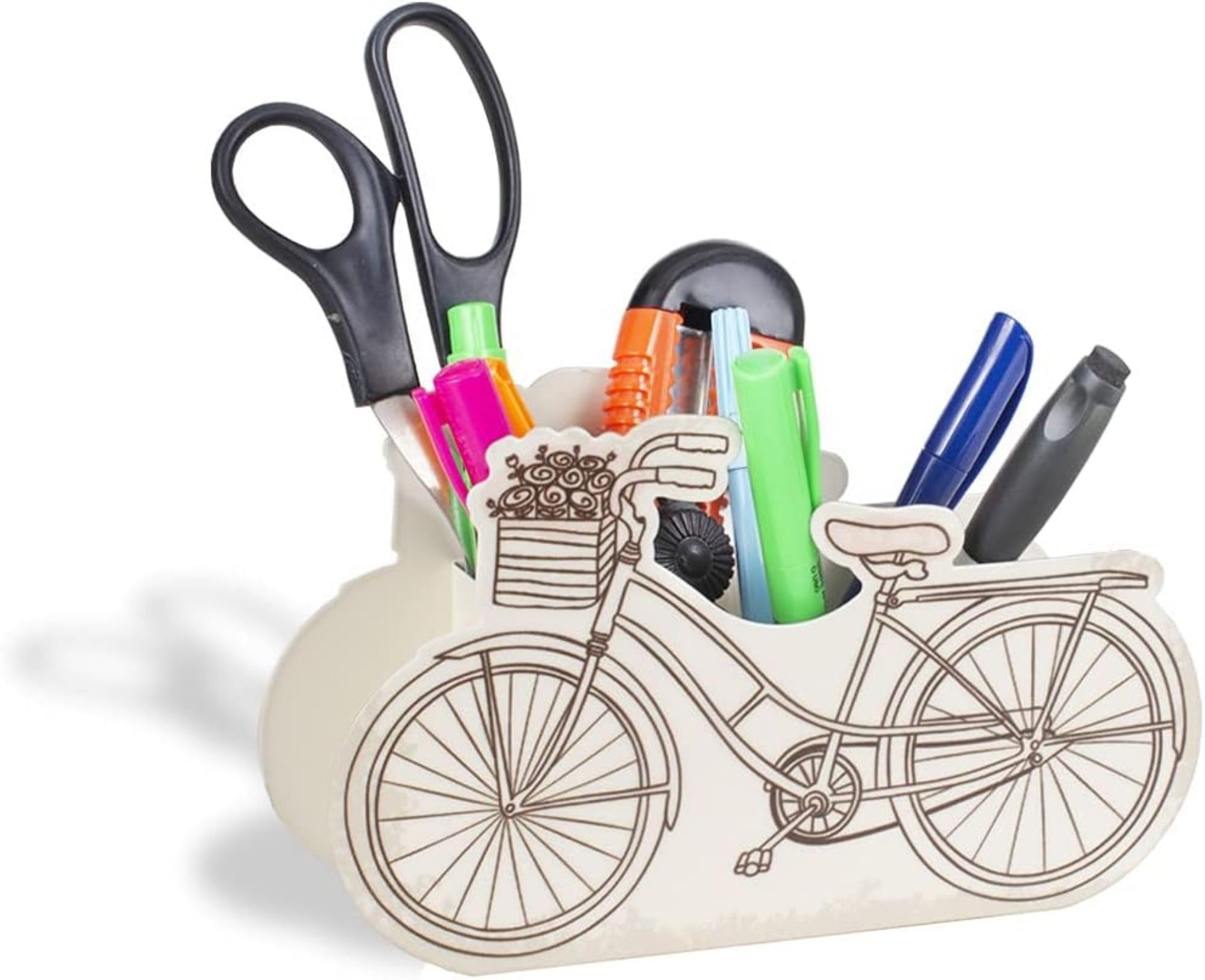 Geguton Pen Holder With Bicycle Design - Accessories & Pencil Holders For Desk Organizers, Decoration Items For Office Supplies,
