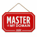 Seinfeld Master of My Domain Hanging Wood Wall Decor - Funny Seinfeld Sign - Great Gift Idea