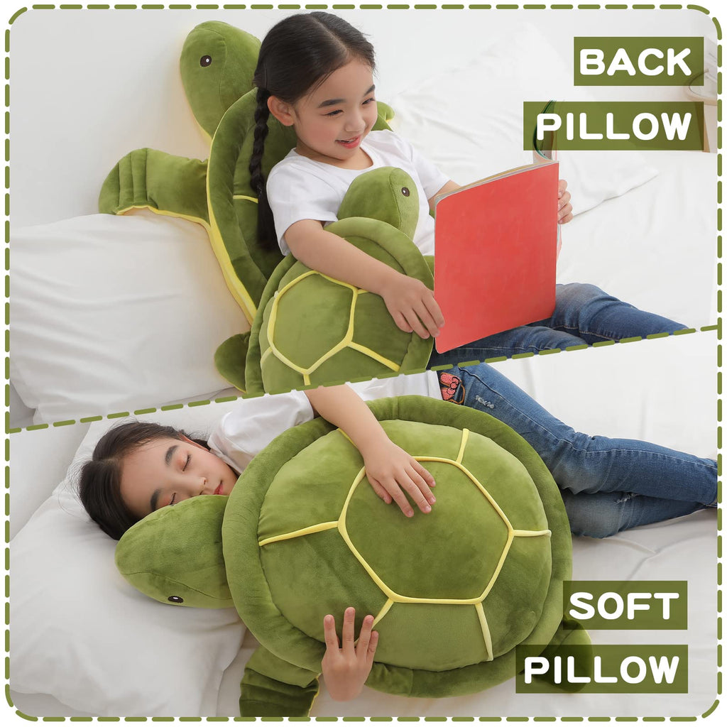 Dalmao 28' Soft Plush Sea Turtle Stuffed Animals Plush Pillow Toys, Large Turtles Plushies,Gift For Kids Boys, Birthday,Valenti