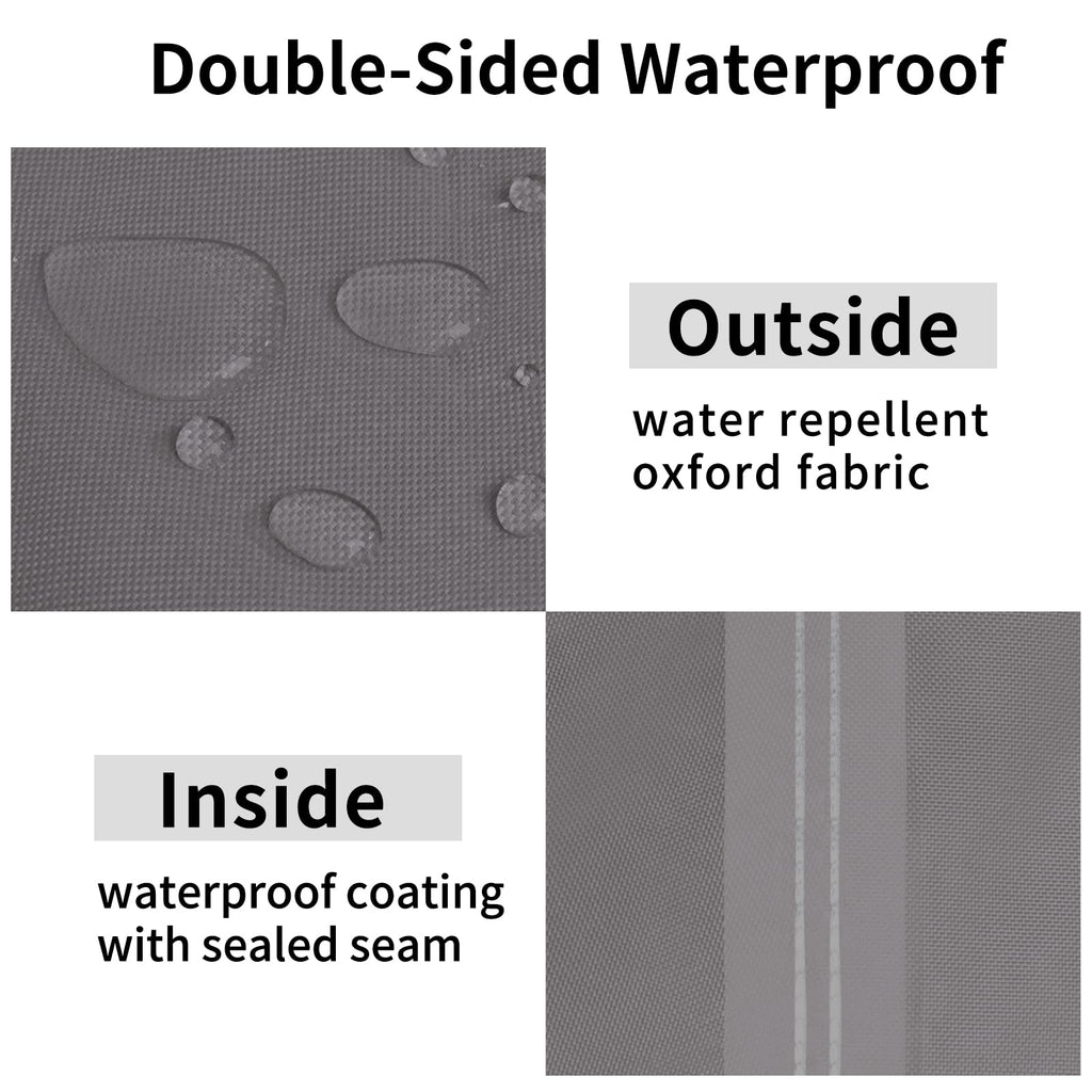 Easy-Going Stackable Patio Chair Cover Uv Resistant Outdoor Chair Cover Waterproof Lawn Patio Furniture Covers Fits For 4-6 Stackable Dining Chairs (2 Pack-28Wx36Dx47H Inch, Grey)