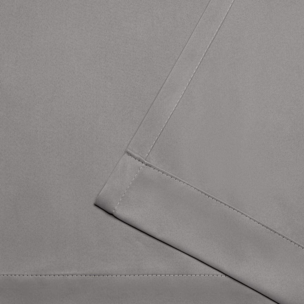 Exclusive Home Sateen Twill Woven Room Darkening Blackout Pinch Pleat/Hidden Tab Top Curtain Panel Pair, 63'' Length, Veridian G