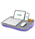 Istudyniture Large Lap Desk - Cushioned Laptop Desk For Bed, Couch & Home Office - Purple, Fits Up To 17 Inch Laptop, Removable