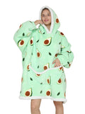 Szcmsm Oversized Hoodie Blanket Sweatshirt,Wearable Blanket For Adult Women Men Soft Warm Comfortable Sherpa Tv-Blanket,Avocado