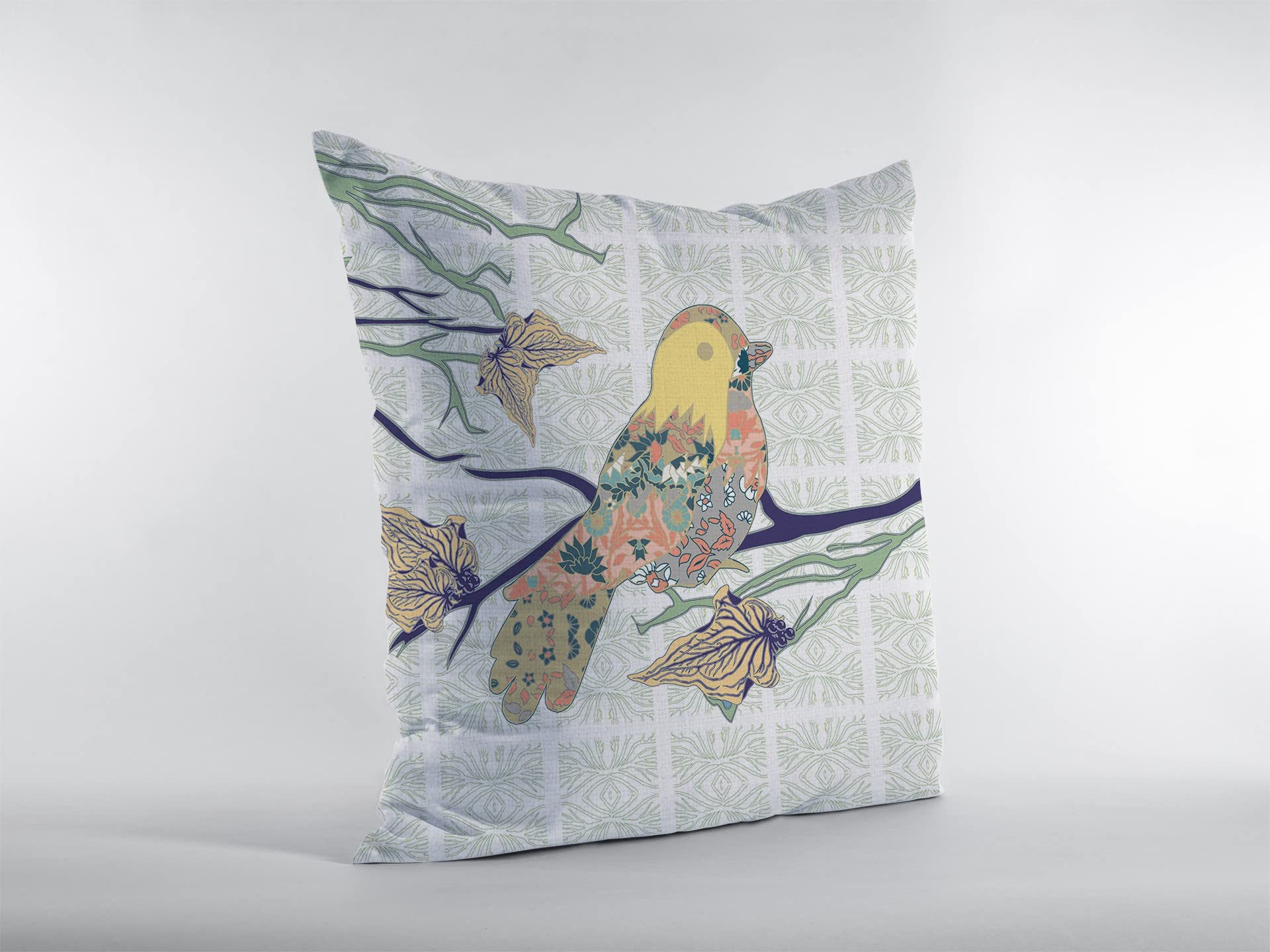 HomeRoots 18' Light Green Sparrow Suede Throw Pillow