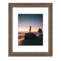 Golden State Art, Wooden Picture Frame - 16 x 20 Frame for 11 x 14 Photo Display, Distressed Brown
