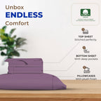Thread Spread Luxury Egyptian Cotton Sheets Twin Xl Size - 600 Thread Count 3 Pc Twin Xl Sheets Deep Pockets, Extra Soft, Cooling Extra Long Staple Sateen Weave College Dorm Bedding Twin Xl - Plum