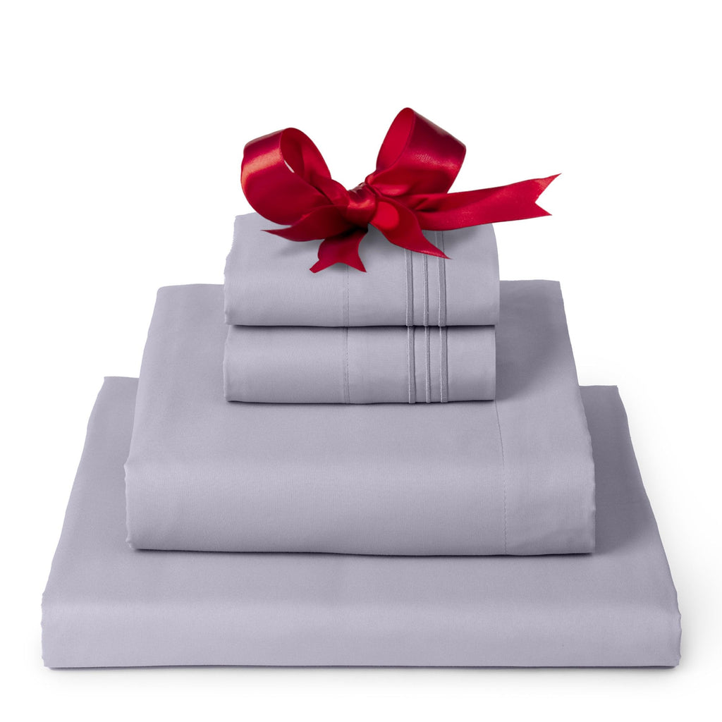 Mellanni Twin Sheet Set - 4-Piece Iconic Collection Bedding, (Including 2 Pillowcases), 16-Inch Deep Pocket, Easy Care, Extra Soft, Cooling Sheets, Brushed Microfiber - Lavender