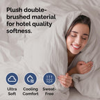 Duvet Cover Queen Size Set - Extra Soft Queen Size Duvet Cover 90 X 90 With 2 Pillow Shams - Hotel Luxury Easy Care And Fade Free W/ Zipper Closures & Ties - Comfy Breathable Bedding Set (Light Grey)