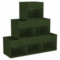 DIMJ Storage Cubes, Cube Storage Bin, 6 Pack Foldable Baskets with Window, Closet Storage Bins with Handle, 11x 11 inch Storage 