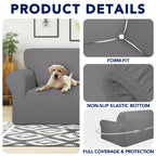 Purefit 100% Dual Waterproof Couch Cover Slipcovers For Couches And Sofas - Stretch Non Slip Fleece Sofa Covers Washable, Leakproof Furniture Protector For Kids, Pets, Dog (Loveseat, Light Gray)