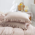 Cute Pillowcases Taupe Pillow Shams Tan Ruffle Standard Pillowcases Set Of 2 Shabby Chic Ruffled Fringe Design Taupe Grey Pillow