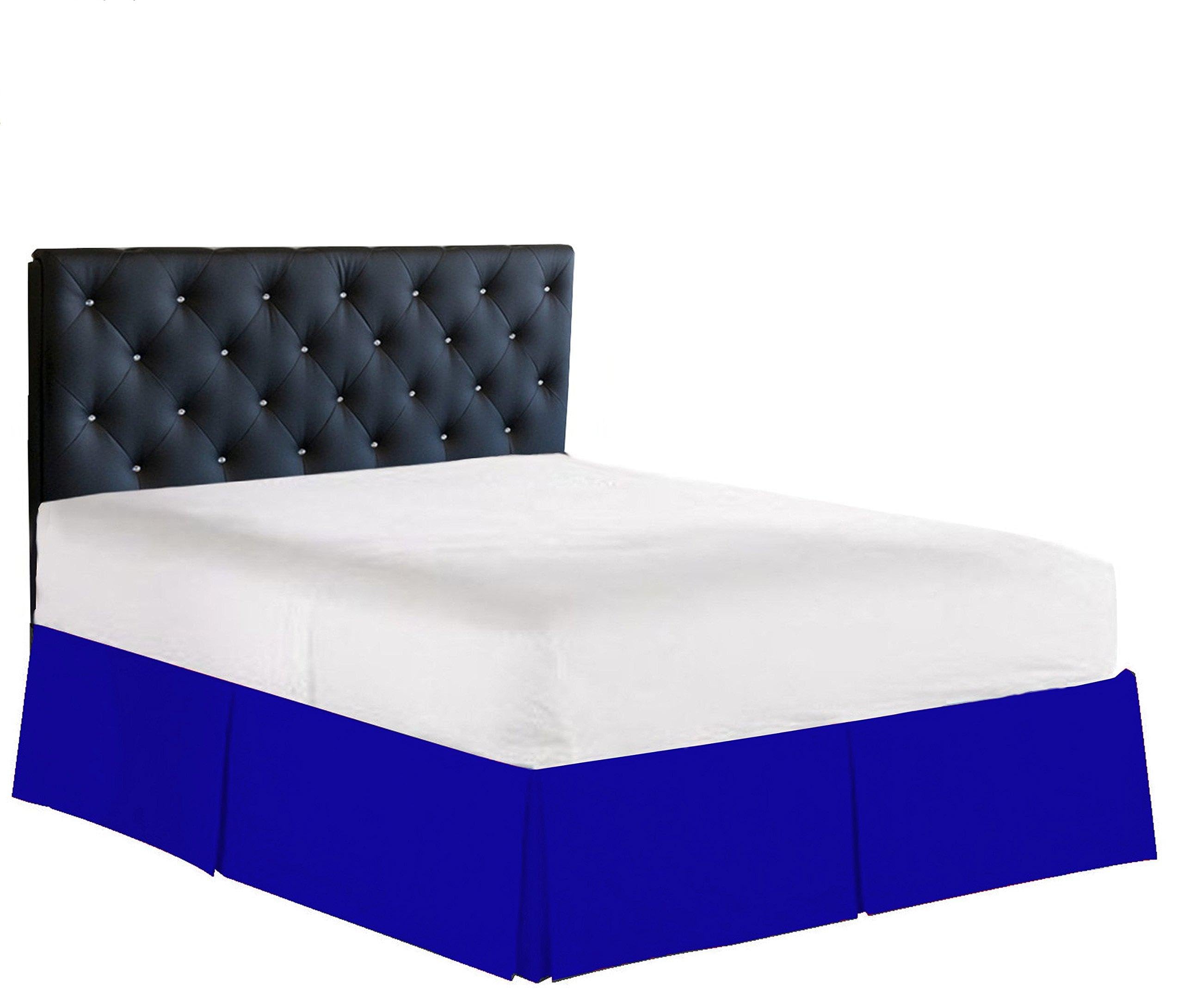 Elegance Linen Luxury 1500 Thread Count Wrinkle & Fade Resistant Egyptian Quality Bed Skirt/Dust Ruffle - Pleated Tailored 14Inc