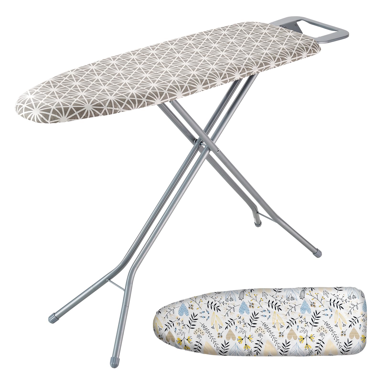 VEVOR Ironing Board with Large 51 x 13 Ironing Surface, Thickened 4 Layers Iron Board with Heat Resistant Cover and 100% Cotton 