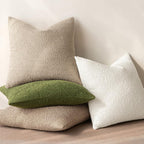 Miulee 24X24 Inch Decorative Pillow Covers For Couch Bed Set Of 2 Textured Boucle Neutral Throw Pillows Neutral Accent Solid Euro Cushion Pillowcase Cozy Soft Chair Sofa Livingroom Home Decor