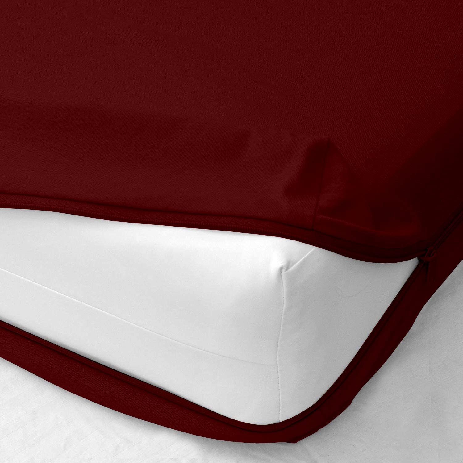 Zipper Fitted Sheet, Full Size Zipper Fitted Sheet 16 Inch Deep Pocket, Hotel Quality Brushed Microfiber Bottom Sheet, Soft Wrin
