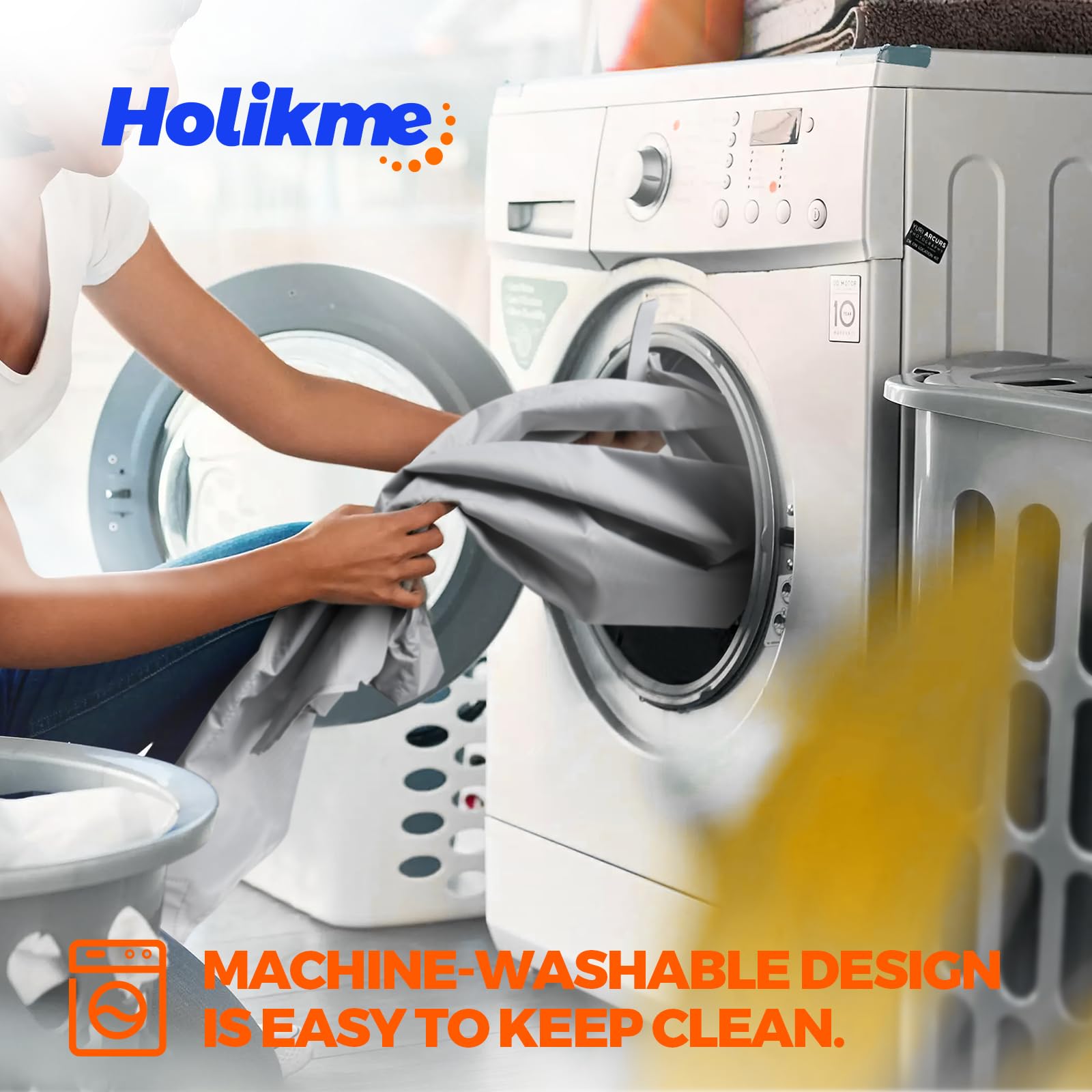 Holikme Door Draft Stopper Door Stoppers For Bottom Of Door 38Inch, Grey