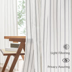 Jinchan Black And White Striped Curtains 63 Inch Length For Living Room Bedroom Black On White Curtains Pinstripe Curtains Privacy Light Filtering Rod Pocket Modern Window Curtains Set 2 Panels