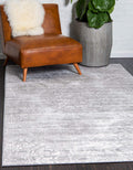 Unique Loom Sofia Collection Area Rug - Grand (5 3 x 8 Rectangle, Gray/ Ivory)