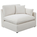 Coaster Contemporary Fabric Sloped Track Arms RAF Chair in Ivory