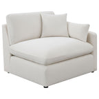 Coaster Contemporary Fabric Sloped Track Arms RAF Chair in Ivory
