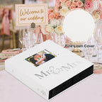 Lanpn Wedding Photo Album 4X6 1000 Pocket Photos Slip In, Linen Cover Large Capacity Newlywed Marriage Window Album Hold 1000 Ho