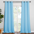 NICETOWN Blue Room Darkening Panels - Nursery & Infant Care Drapes, Extra Long 95 inches Length Curtains for Patio Door/Dining R