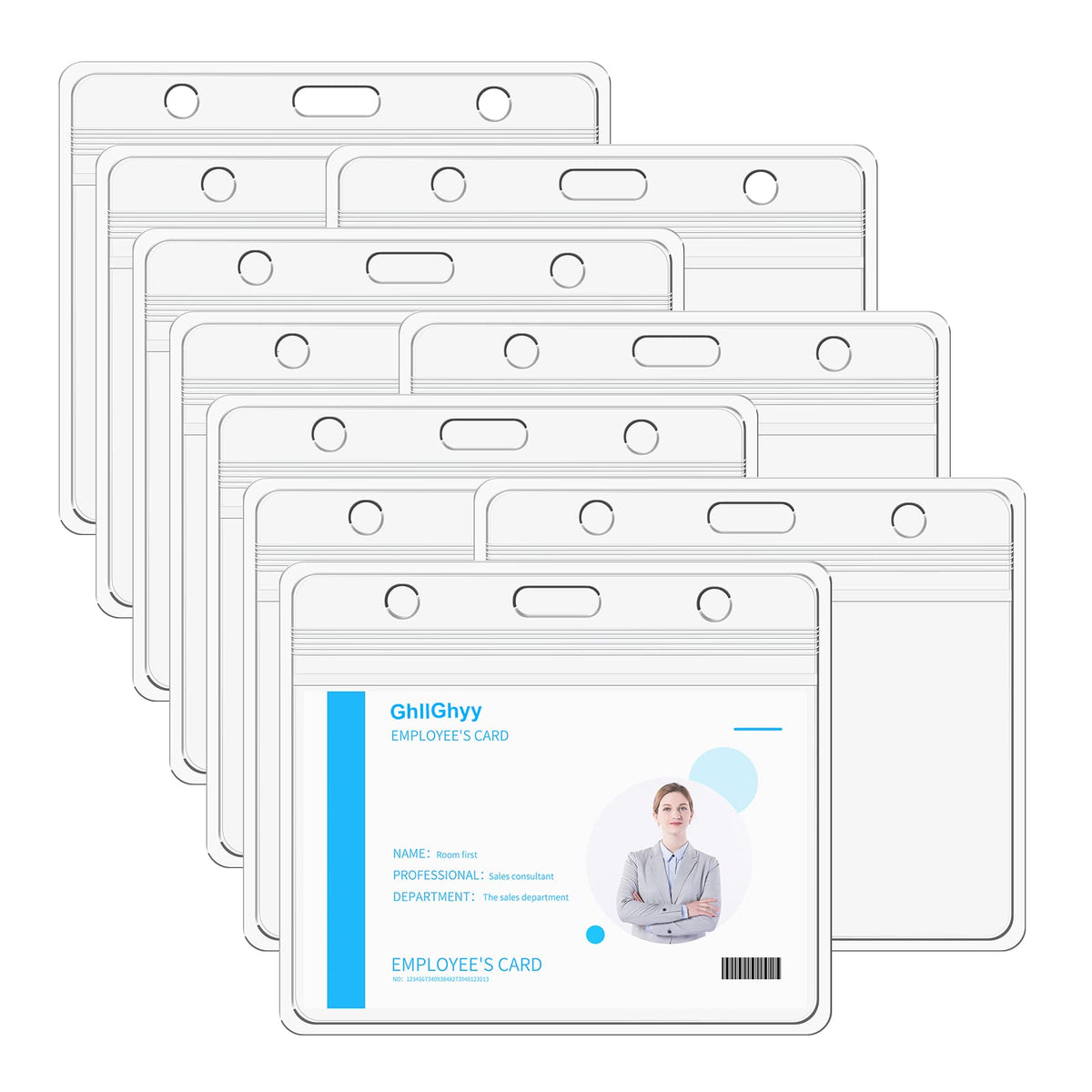 40 Pcs Extra Thick Horizontal Plastic Clear Card Holders,Bank Card Protector,4.13X3.5 Inch Pvc Card Holder,Sealable Waterproof I
