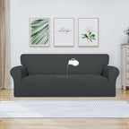 Purefit 100% Dual Waterproof Couch Cover Slipcovers For Couches And Sofas - Stretch Non Slip Fleece Sofa Covers Washable, Leakproof Furniture Protector For Kids, Pets, Dog (Sofa, Dark Gray)