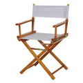 Casual Home Director'S Chair ,Honey Oak Frame/White Canvas,18" - Classic Height