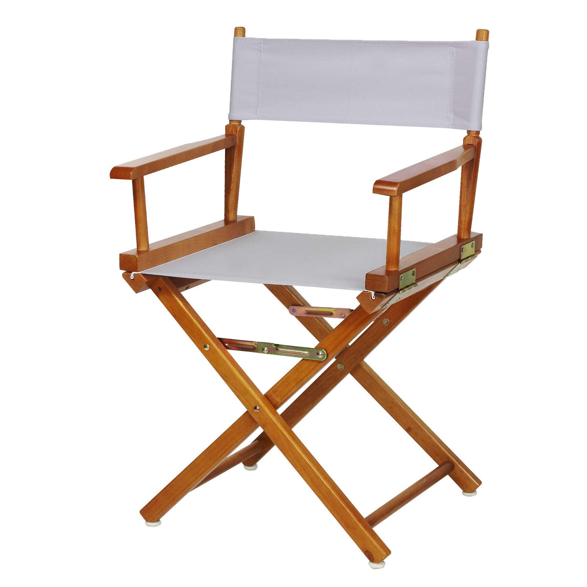 Casual Home Director'S Chair ,Honey Oak Frame/White Canvas,18&quot; - Classic Height