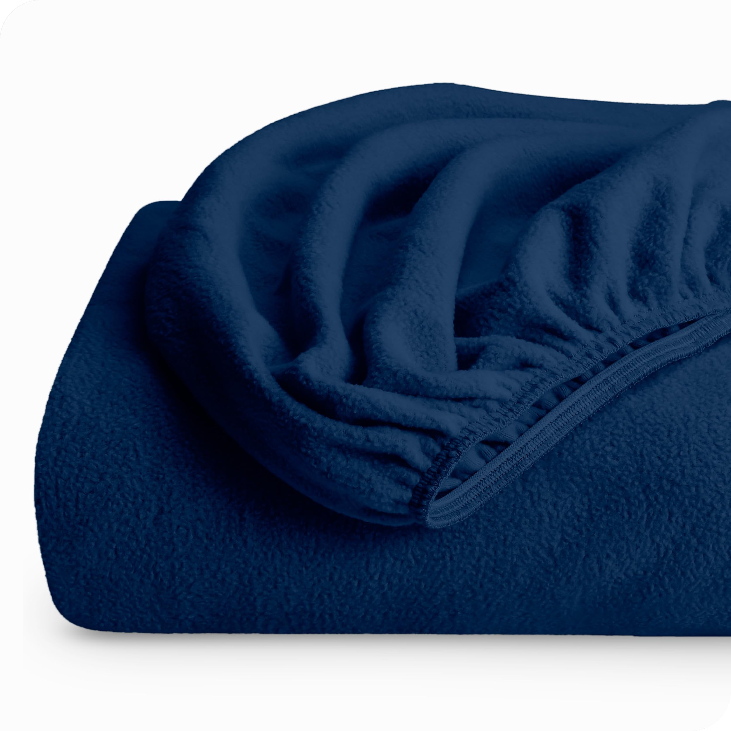 Bare Home Super Soft Fleece Fitted Sheet - Full Size - Extra Plush Polar Fleece - Deep Pocket - All Season Cozy Warmth (Full, Da
