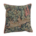 Charlotte Home Furnishings Inc. Two Hares In A Forest Large Square Throw Pillow Cover - 19 X 19 Decorative Boho Cushion Cotton R